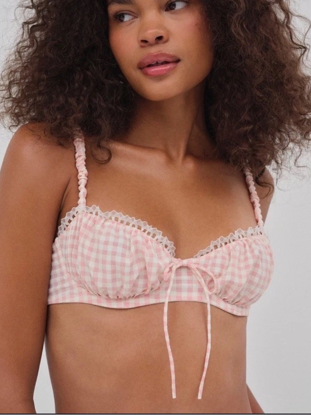 NEW! For Love and Lemons Petal Gingham bra